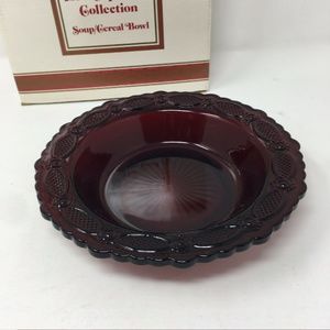 Vintage | Dining | Vtg Avon Cape Cod 876 Red Sandwich Glass Bowl | Poshmark